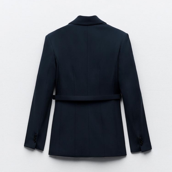 Zara Belted Fitted Blazer NWT - Picture 8 of 9